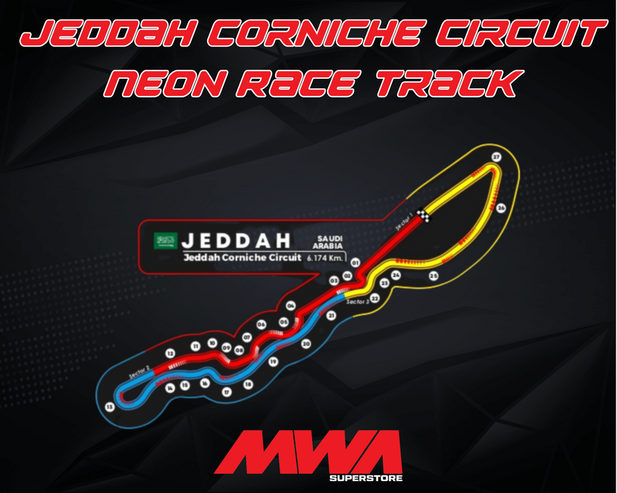 Jeddah Corniche Circuit Neon Race Track