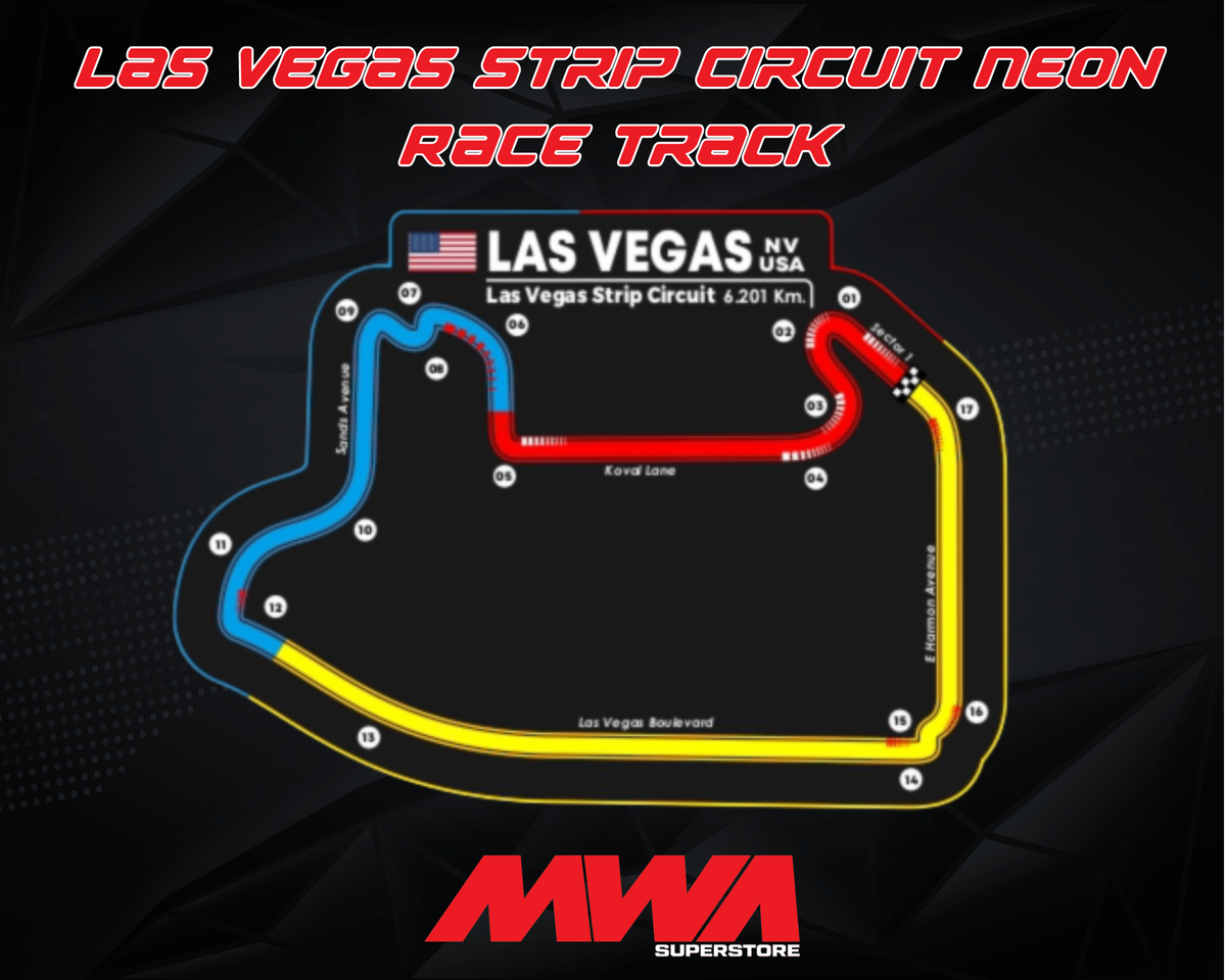 Las Vegas Strip Circuit Neon Race Track — Motor Sports Wraps