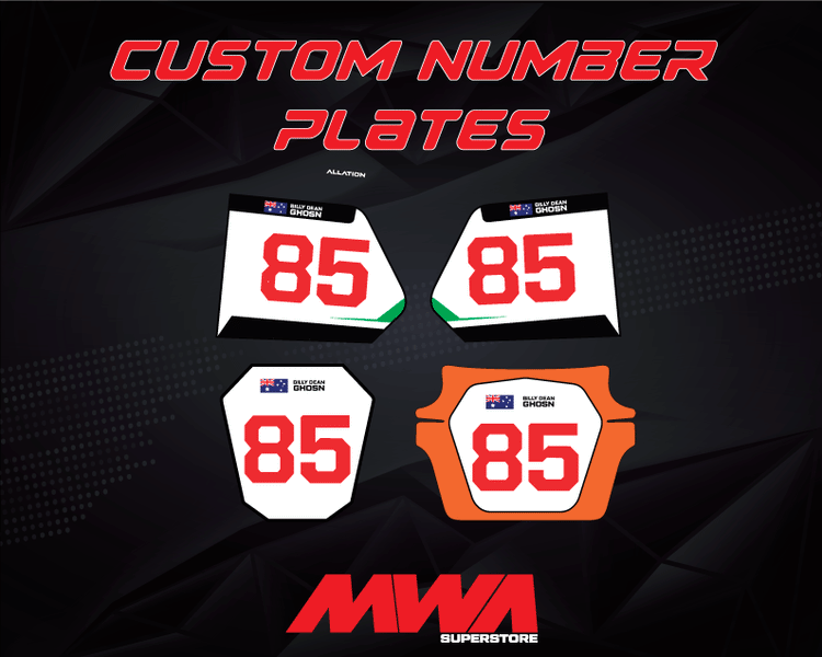 Custom Plate Racing Custom Number Plates — Motor Sports Wraps
